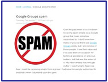 Brief on Google Group Spam